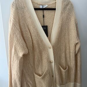 NAADAM Cream Knit Cardigan